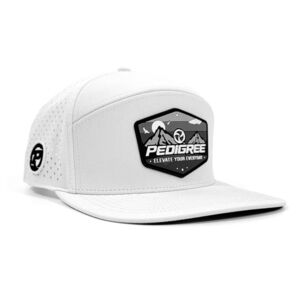 Pedigree Waterproof! 💦 6-Panel Snapback Hat with 3D PVC Patches | White